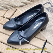 کفش زنانه پاشنه دار نگینی مشکی