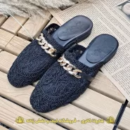 صندل زنانه مدل گیپوری مشکی